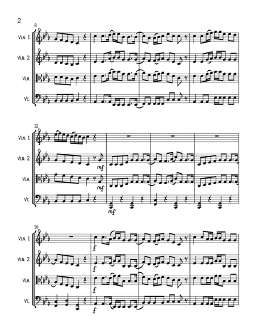 The Wellerman Sea Shanty - String Trio (optional vln2 or vla) String Trio scores gallery preview page 2