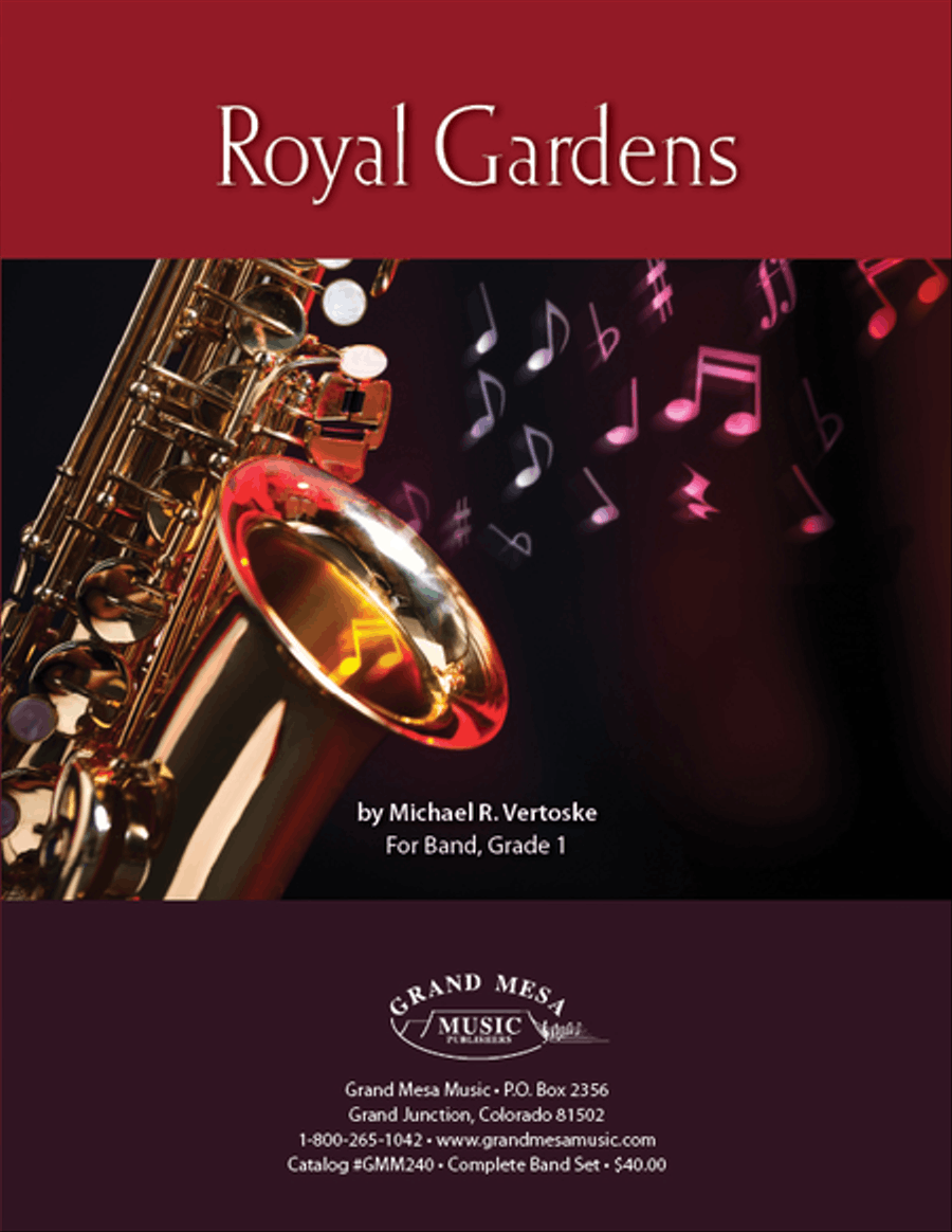 Royal Gardens Concert Band scores gallery preview page 1