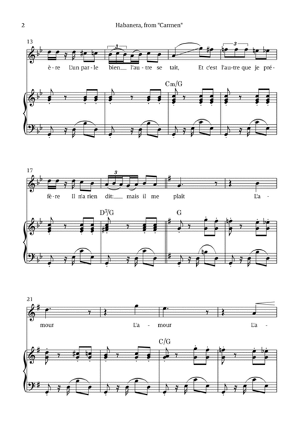 Habanera (for soprano - G minor/major) image number null