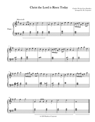 Christ the Lord is Risen Today (Easy Piano)