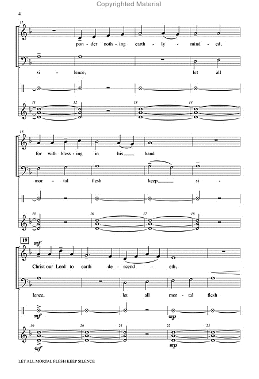 Let All Mortal Flesh Keep Silence 3-Part scores gallery preview page 5
