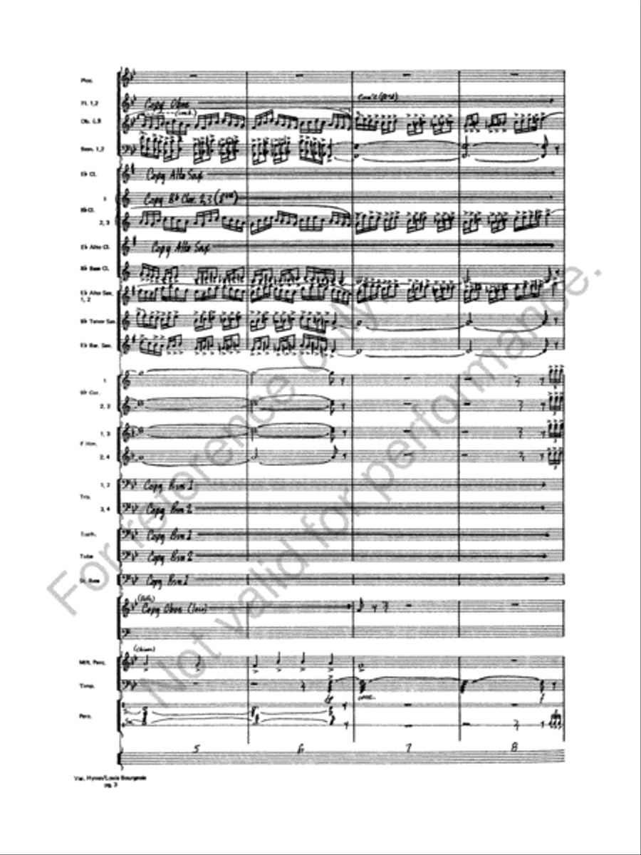 Variations On A Hymn By Louis Bourgeois Concert Band scores gallery preview page 4