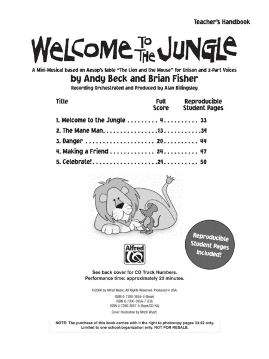 Welcome to the Jungle - CD Kit Unison Choir scores gallery preview page 2