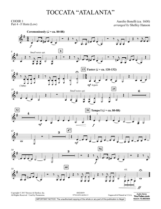 Toccata ("Atalanta") - Choir 1-Pt 4-F Horn (Low)