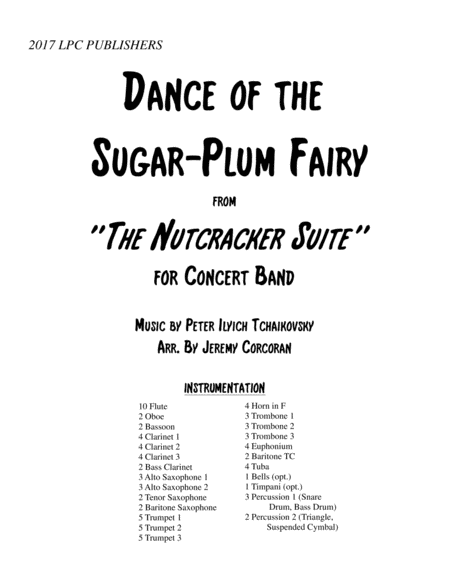 Dance of the Sugar-Plum Fairy for Concert Band image number null