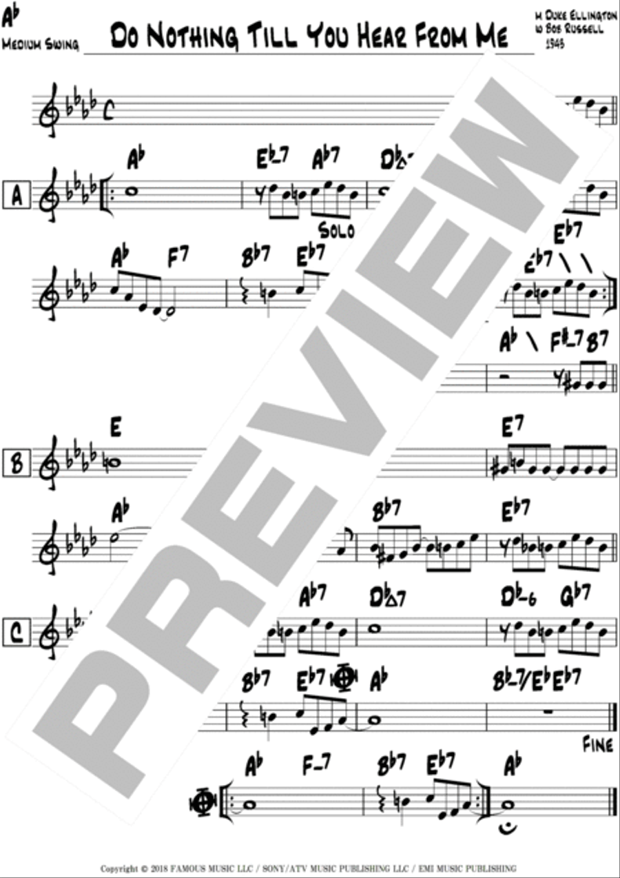Do Nothing Till You Hear From Me (U.s. E.r.t.) Piano scores gallery preview page 6