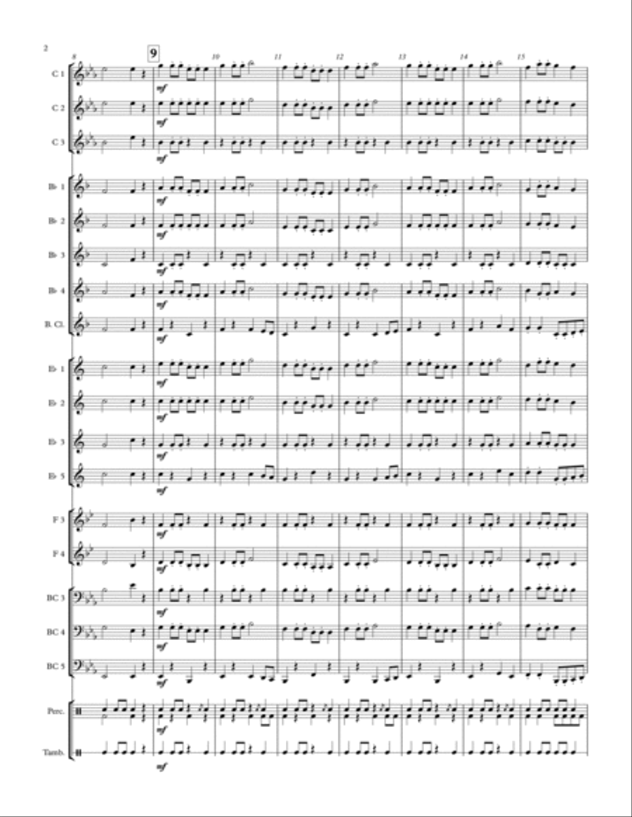Skip To My Lou - for adaptable quintet (Very Easy) Concert Band scores gallery preview page 2