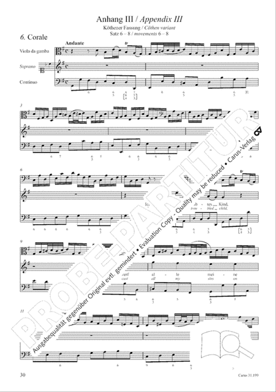 My heart is bathed in blood (Mein Herze schwimmt im Blut) Orchestra scores gallery preview page 31