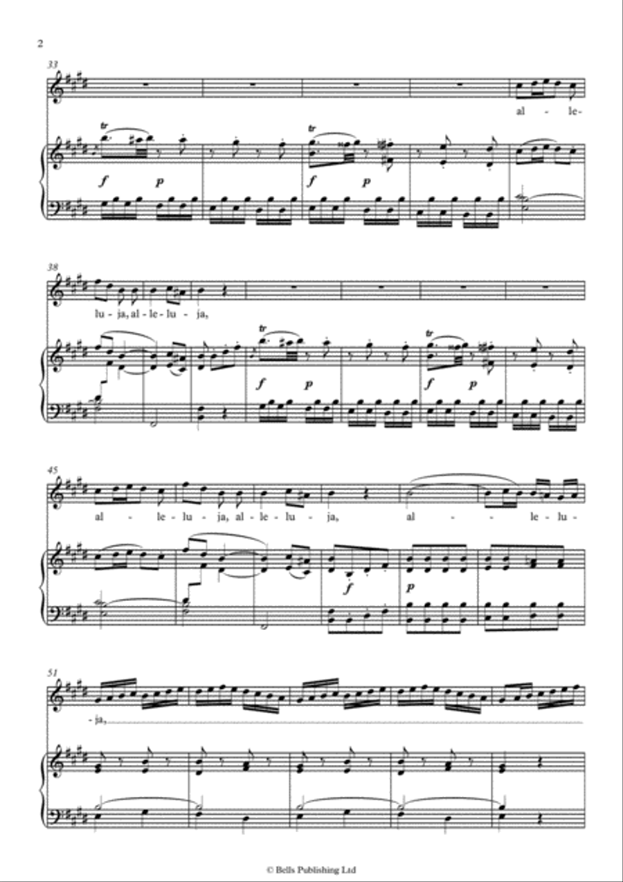 Alleluja, K.165/158a No. 3 (E Major) Voice Solo scores gallery preview page 2