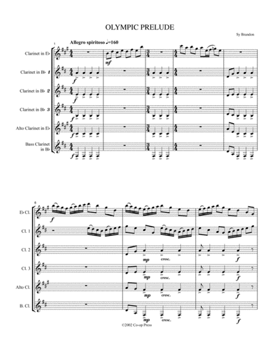 Olympic Prelude for Clarinet Choir image number null