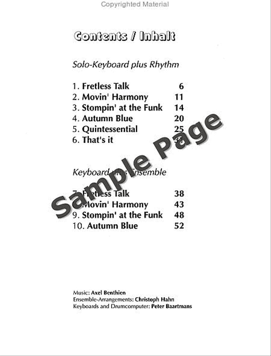 Keyboard On Stage Piano/cassette Piano scores gallery preview page 6