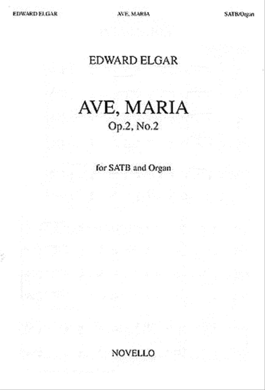 Edward Elgar: Ave, Maria Op.2 No.2 4-Part scores gallery preview page 1