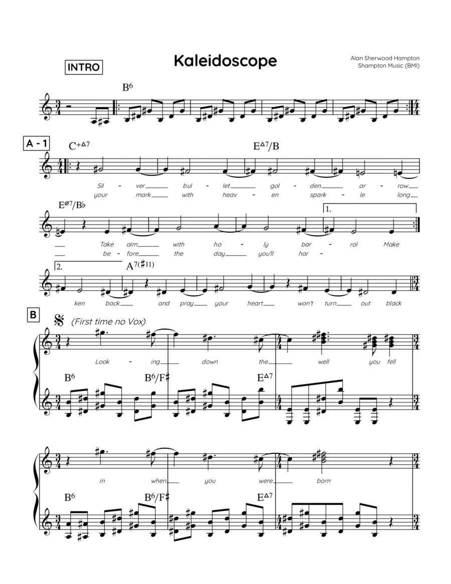 Kaleidoscope Piano scores gallery preview page 1