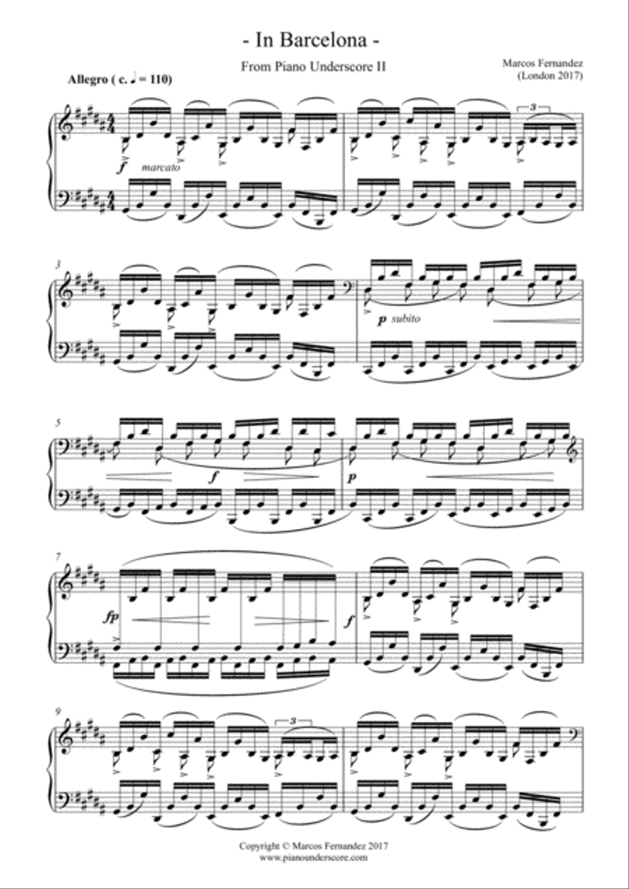 In Barcelona Piano Solo scores gallery preview page 3