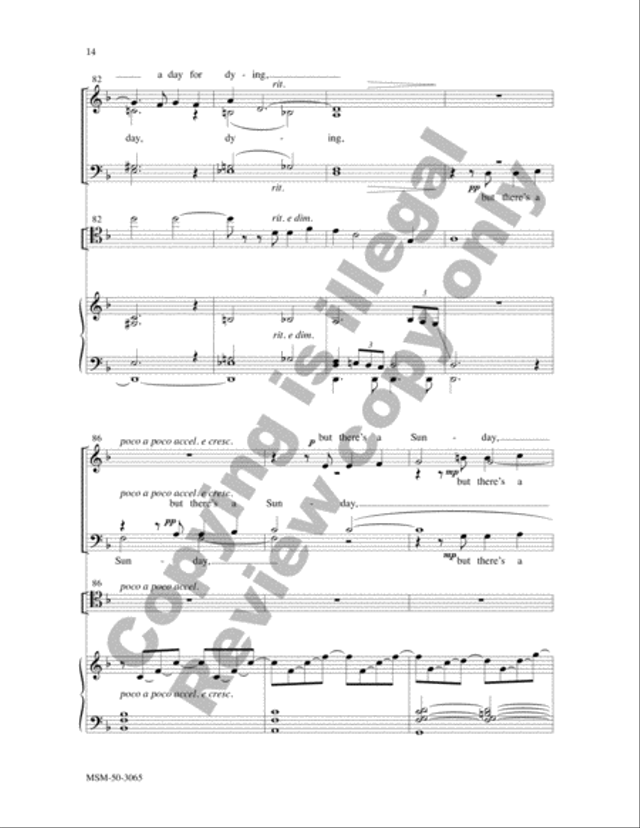 There's a Sunday Coming Soon 4-Part scores gallery preview page 13