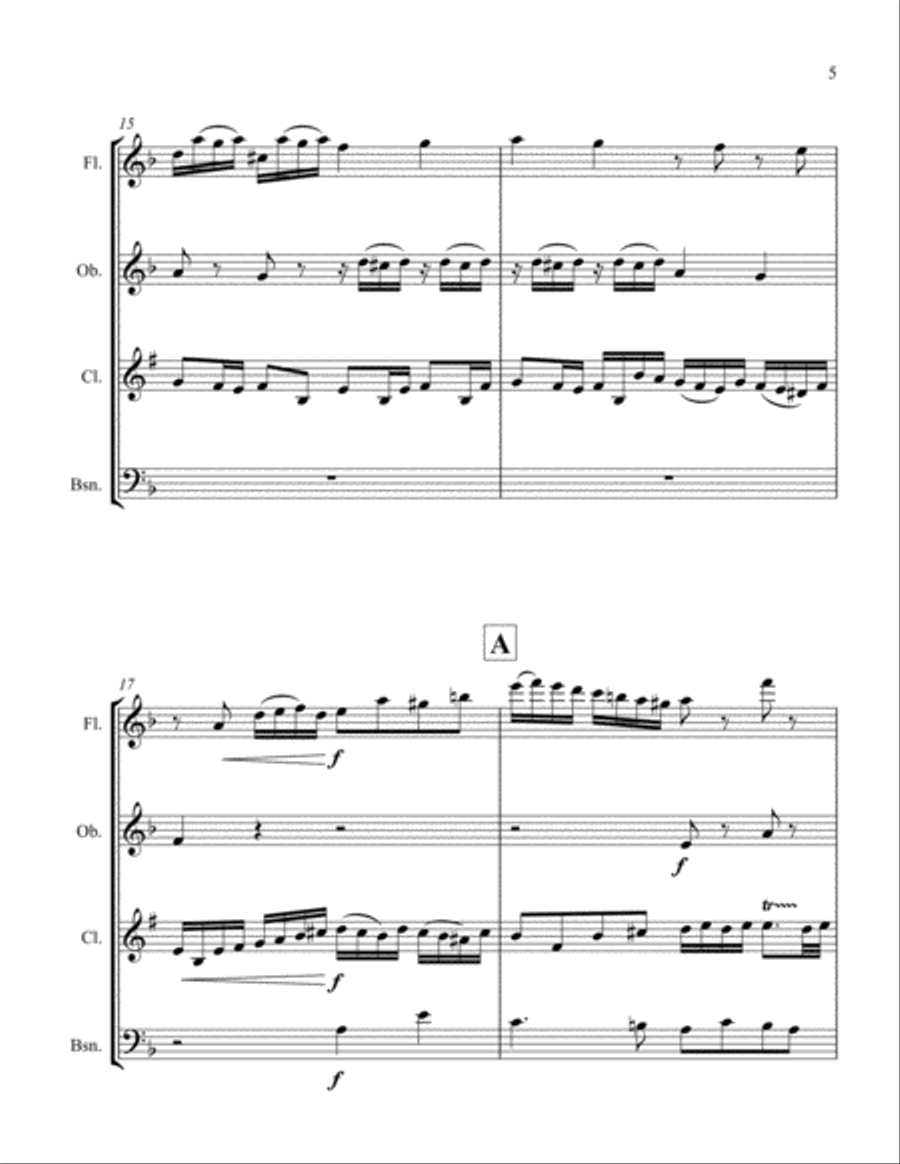 'Little' Fugue in G Minor - for Woodwind Quartet 'Little' Fugue in G Minor - for Woodwind Quartet Woodwind Quartet scores gallery preview page 5