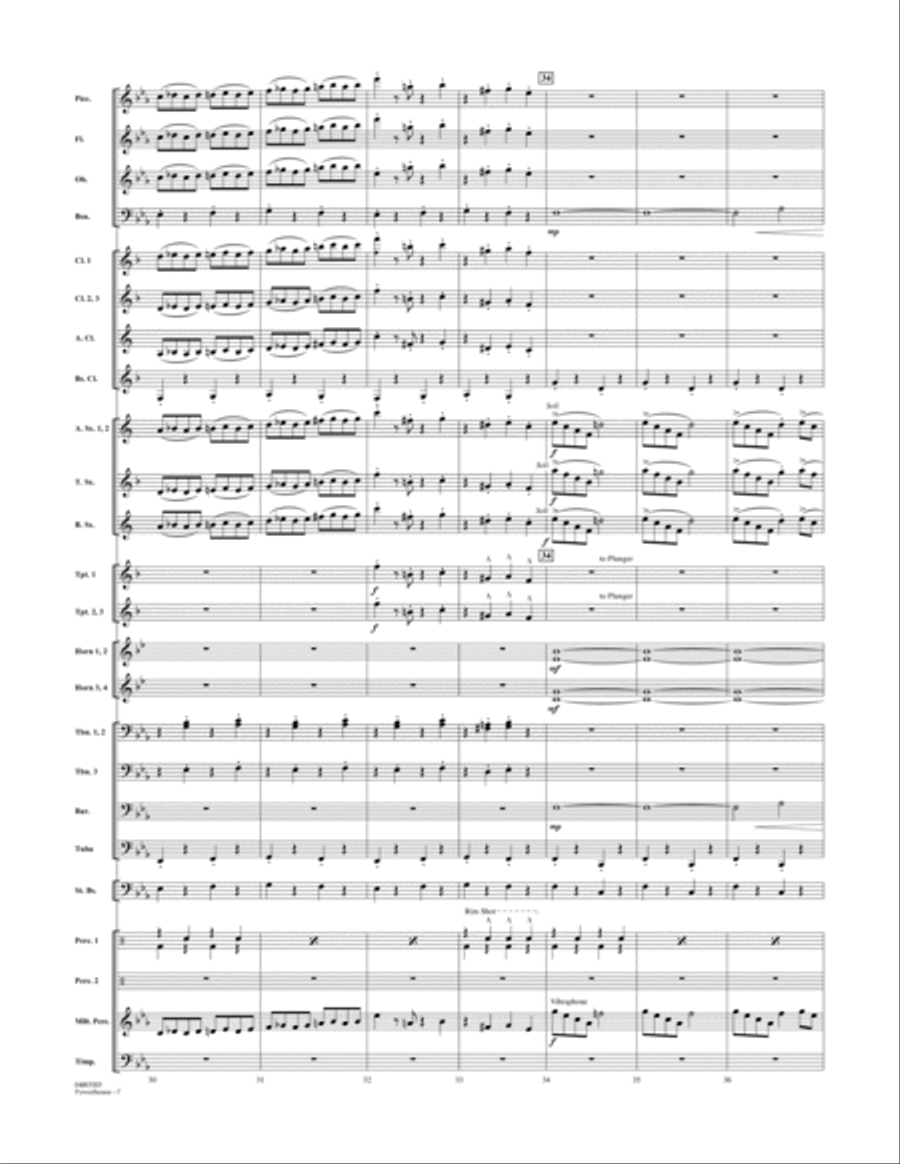 Powerhouse - Conductor Score (Full Score) Concert Band scores gallery preview page 6