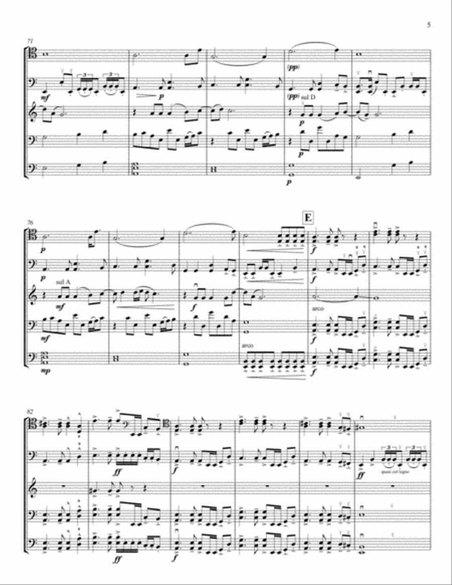 Fade To Black String Quintet scores gallery preview page 5