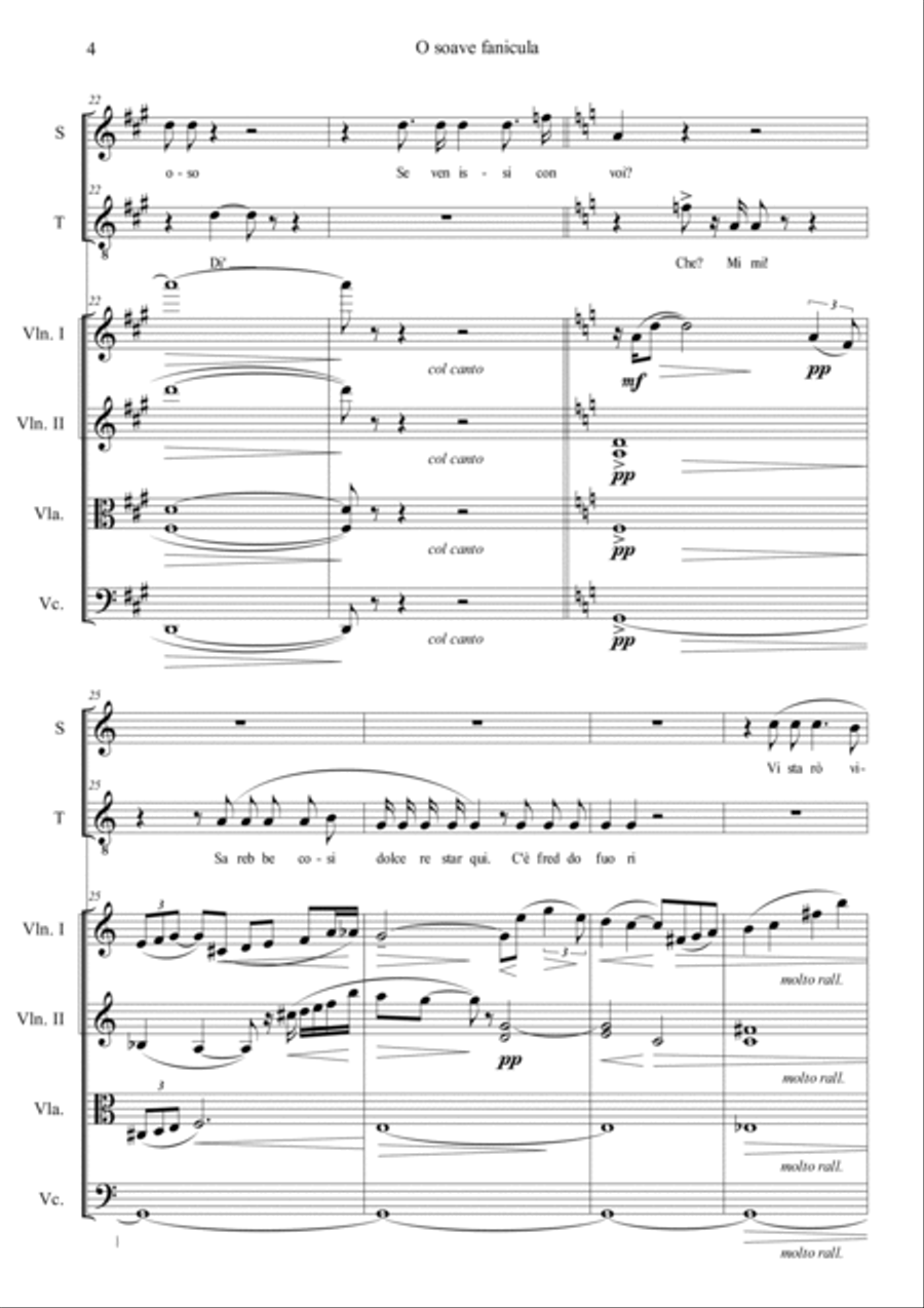 O Soave Fanciulla (from La Boheme) String Quartet scores gallery preview page 4