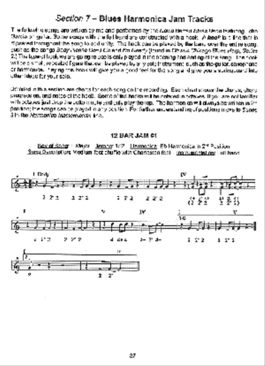 Blues Harmonica Jam Tracks & Soloing Concepts #2 Harmonica scores gallery preview page 3