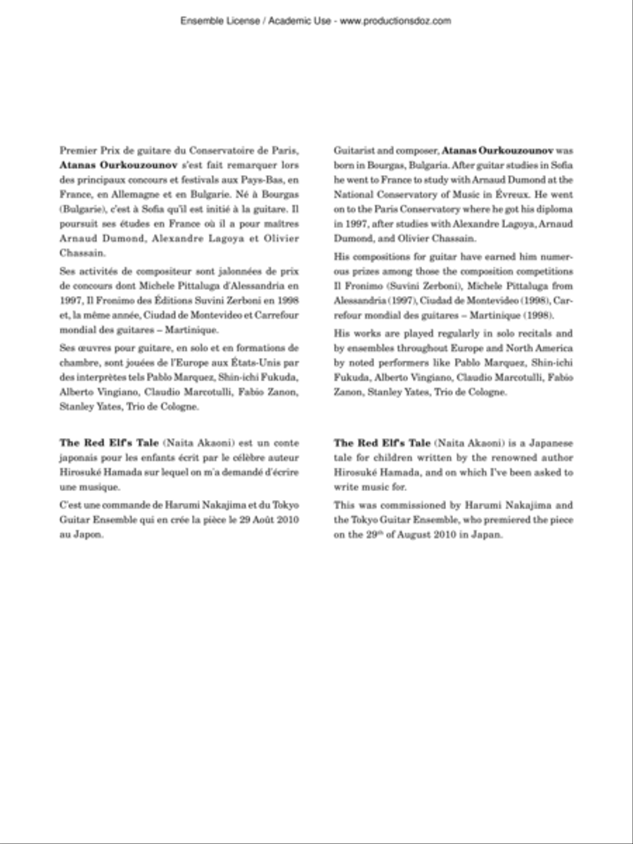 The Red Elf’s Tale The Red Elf’s Tale Guitar Ensemble scores gallery preview page 2