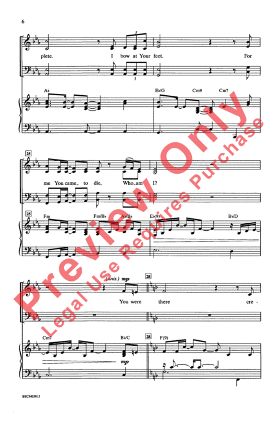 Who Am I - SATB 4-Part scores gallery preview page 6