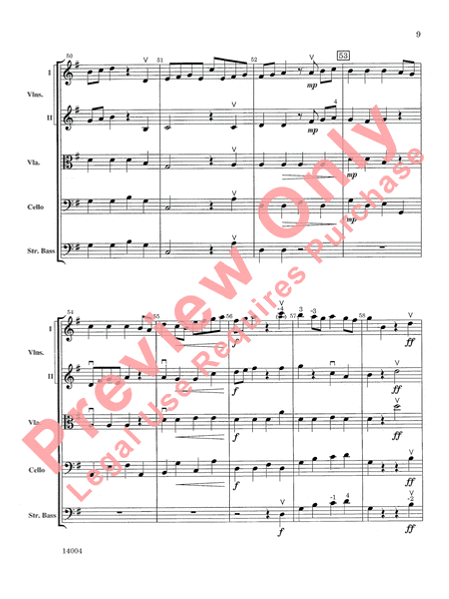 Symphony No. 4 String Orchestra scores gallery preview page 10