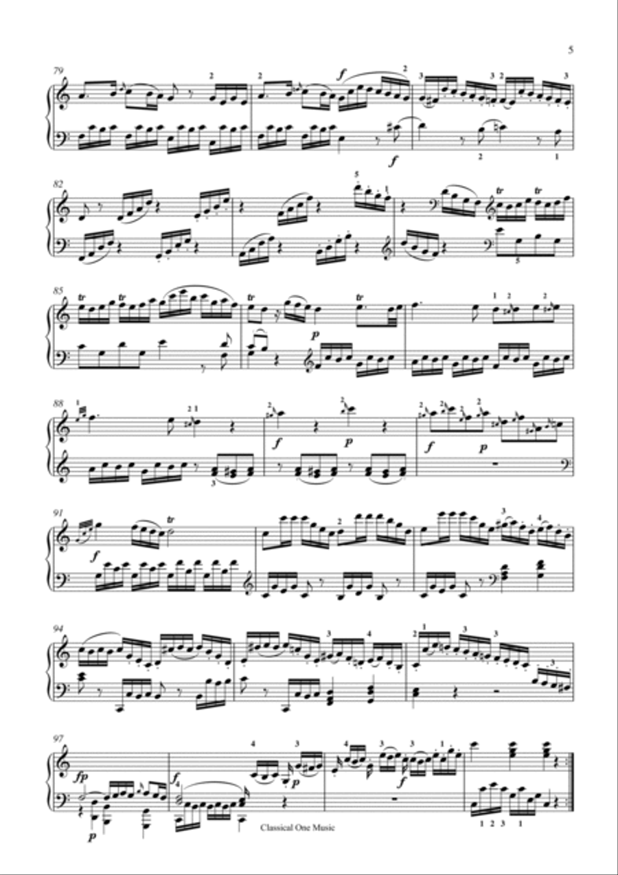 Mozart-Piano Sonata No.1 in C major, K.279 Piano Solo scores gallery preview page 6