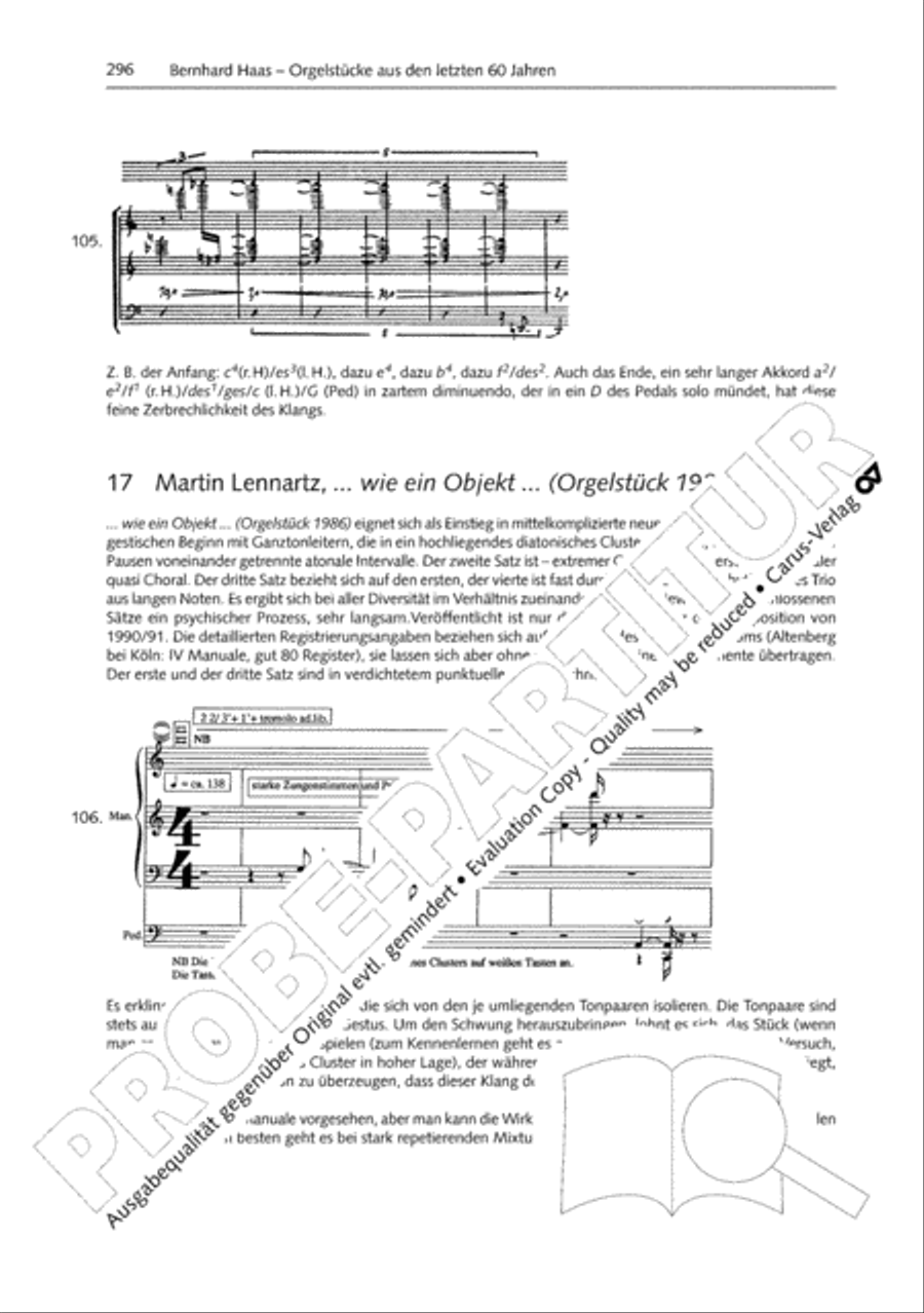 Orgelschule zur historischen Auffuhrungspraxis Organ Solo scores gallery preview page 297