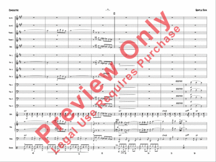 Gentle Rain Jazz Ensemble scores gallery preview page 10