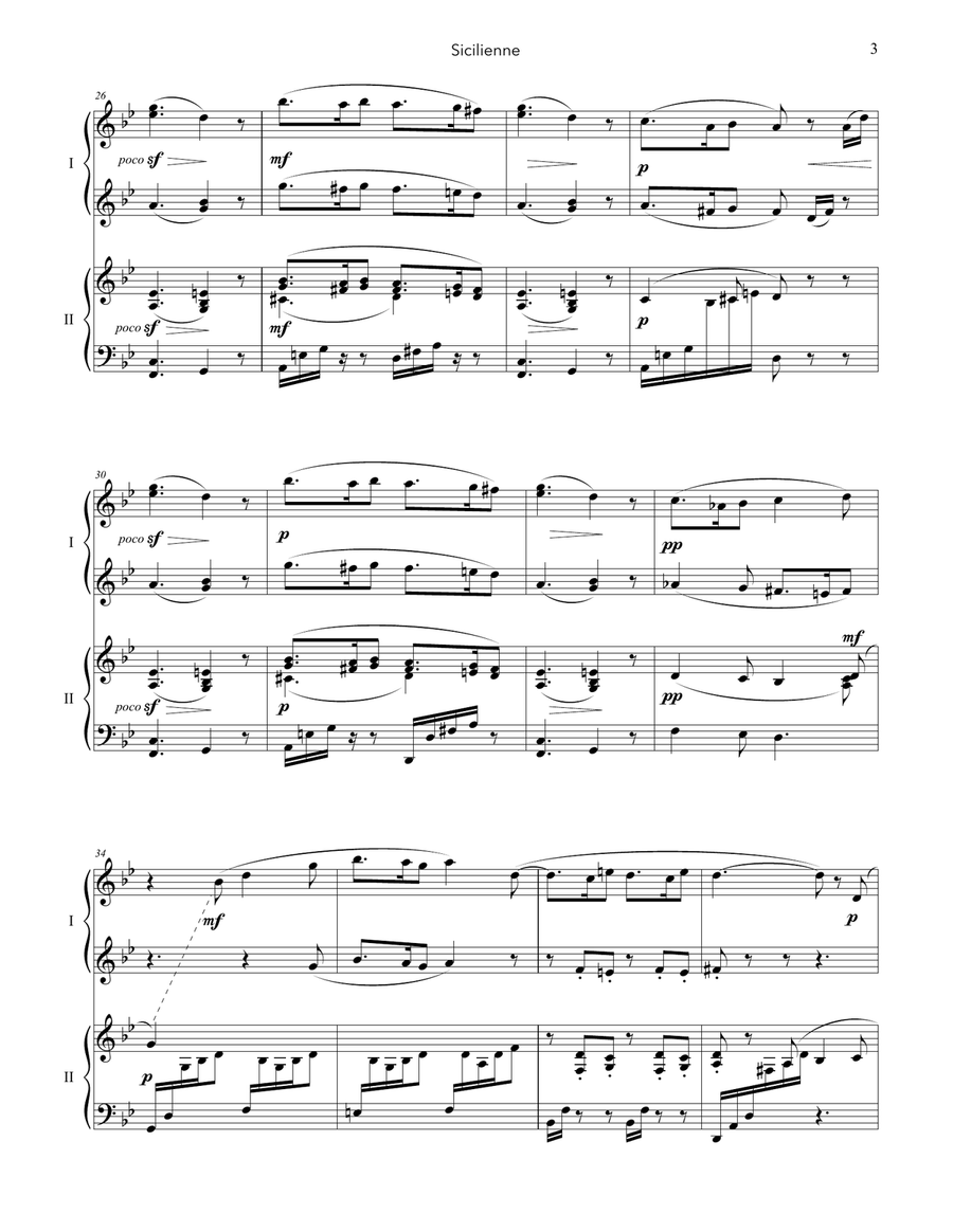 Sicilienne, Op. 78 Score and Parts scores gallery preview page 5
