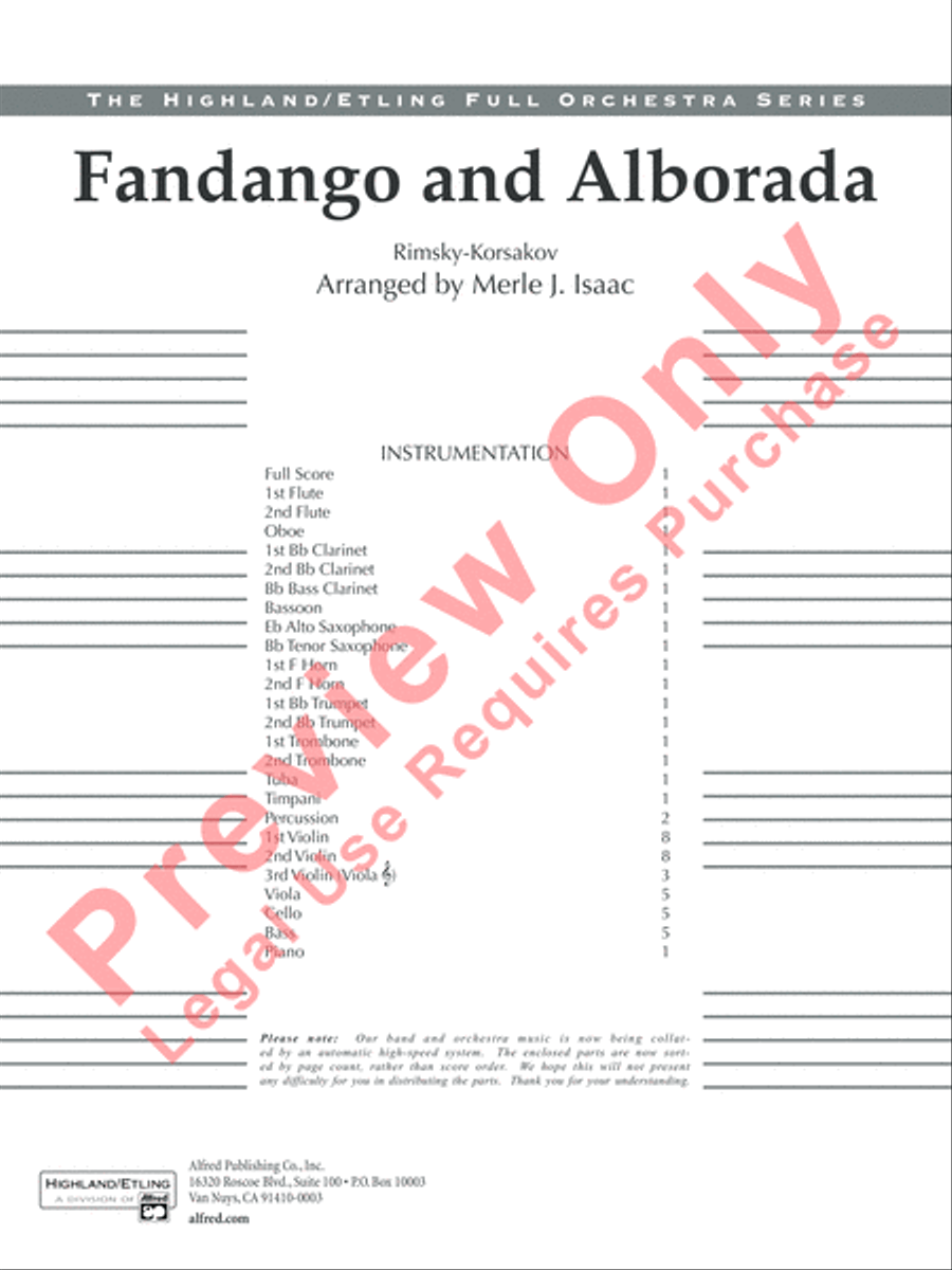 Fandango and Alborado