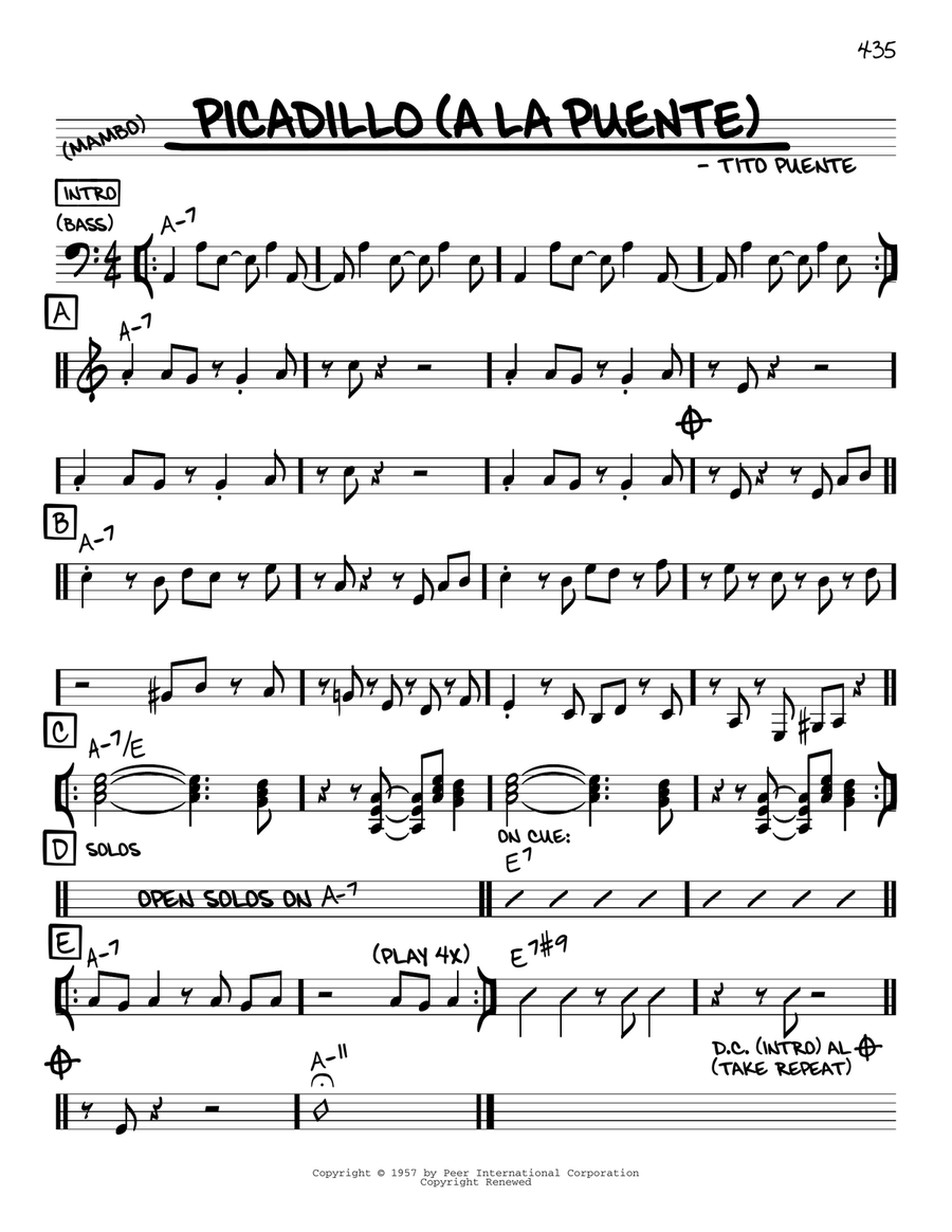 Picadillo (a la Puente) Picadillo (a la Puente) Piano scores gallery preview page 1