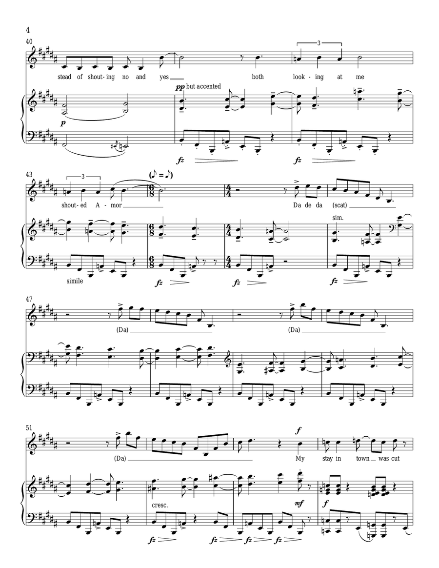 Amor Piano, Vocal scores gallery preview page 4