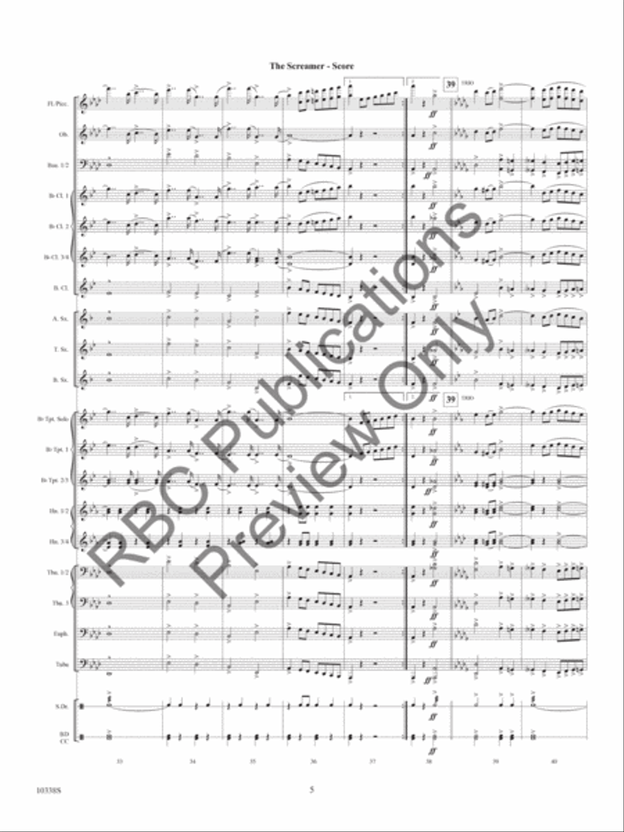 The Screamer The Screamer Concert Band scores gallery preview page 8