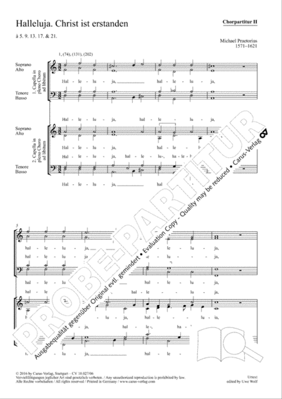 Halleluja, Christ ist erstanden (Halleluja. Christ ist erstanden) SSATB scores gallery preview page 2