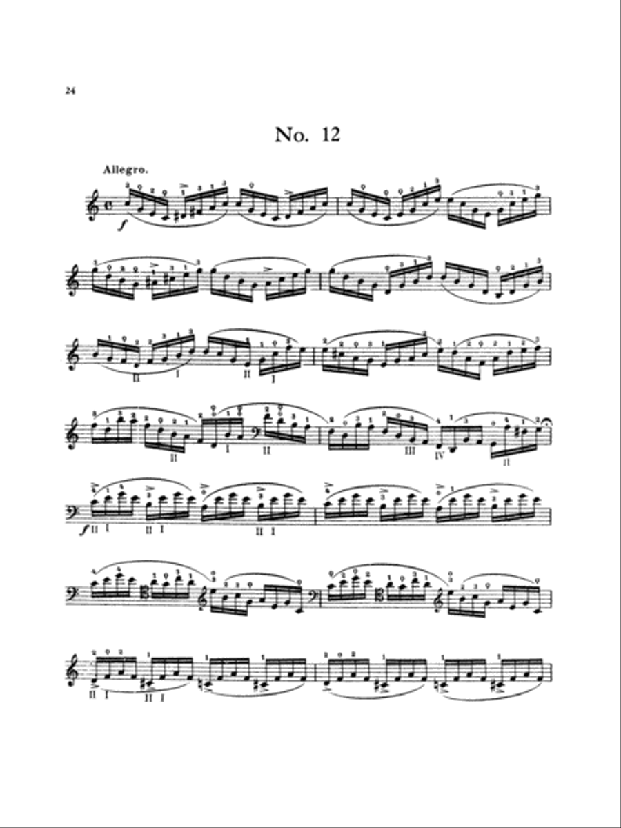 Popper: High School of Cello Playing, Op. 73 (40 Etudes) Part scores gallery preview page 1