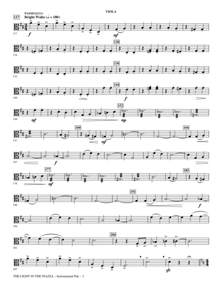 The Light In The Piazza (Choral Highlights) (arr. John Purifoy) - Viola