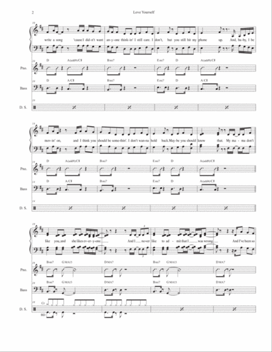 Love Yourself Divisi scores gallery preview page 2