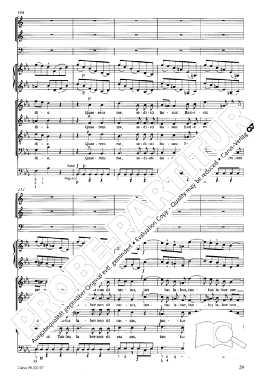 Requiem in C minor 4-Part scores gallery preview page 36