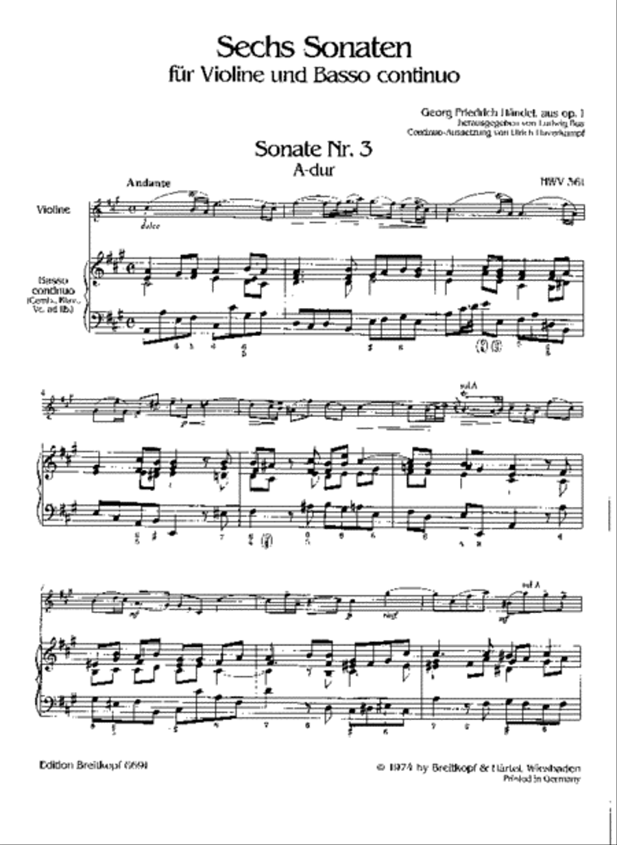 6 Sonatas Op. 1
