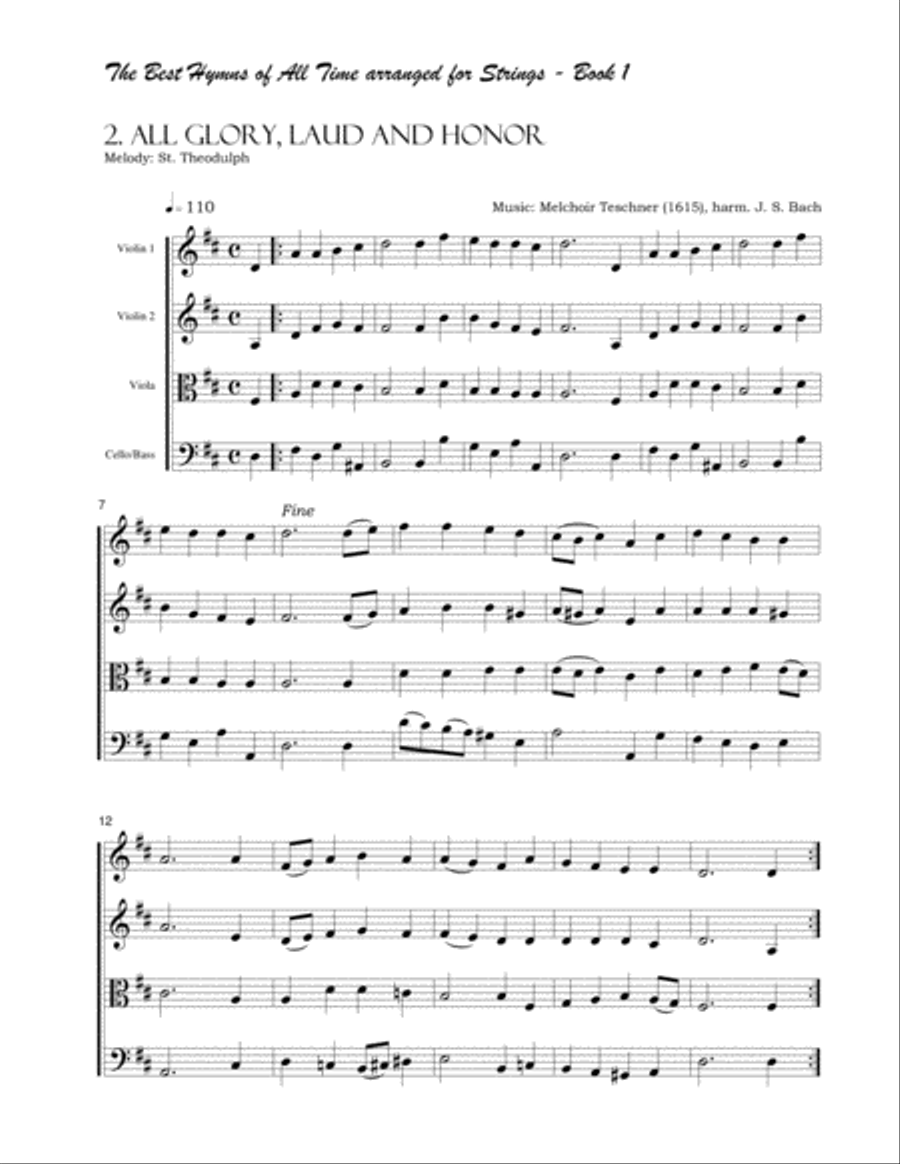 The Best Hymns of All Time (for Strings) Book 1 String Orchestra scores gallery preview page 4