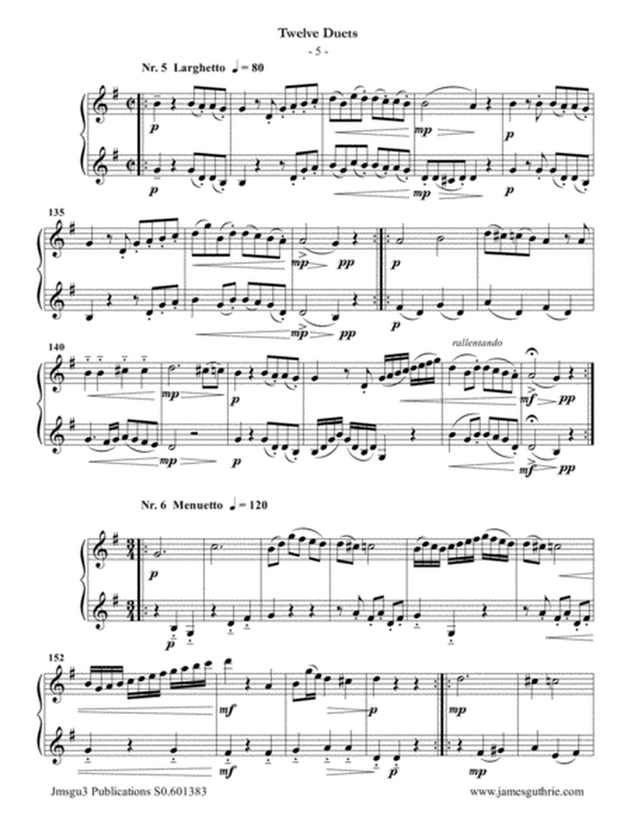 Mozart: 12 Duets K. 487 for Violin Duo image number null