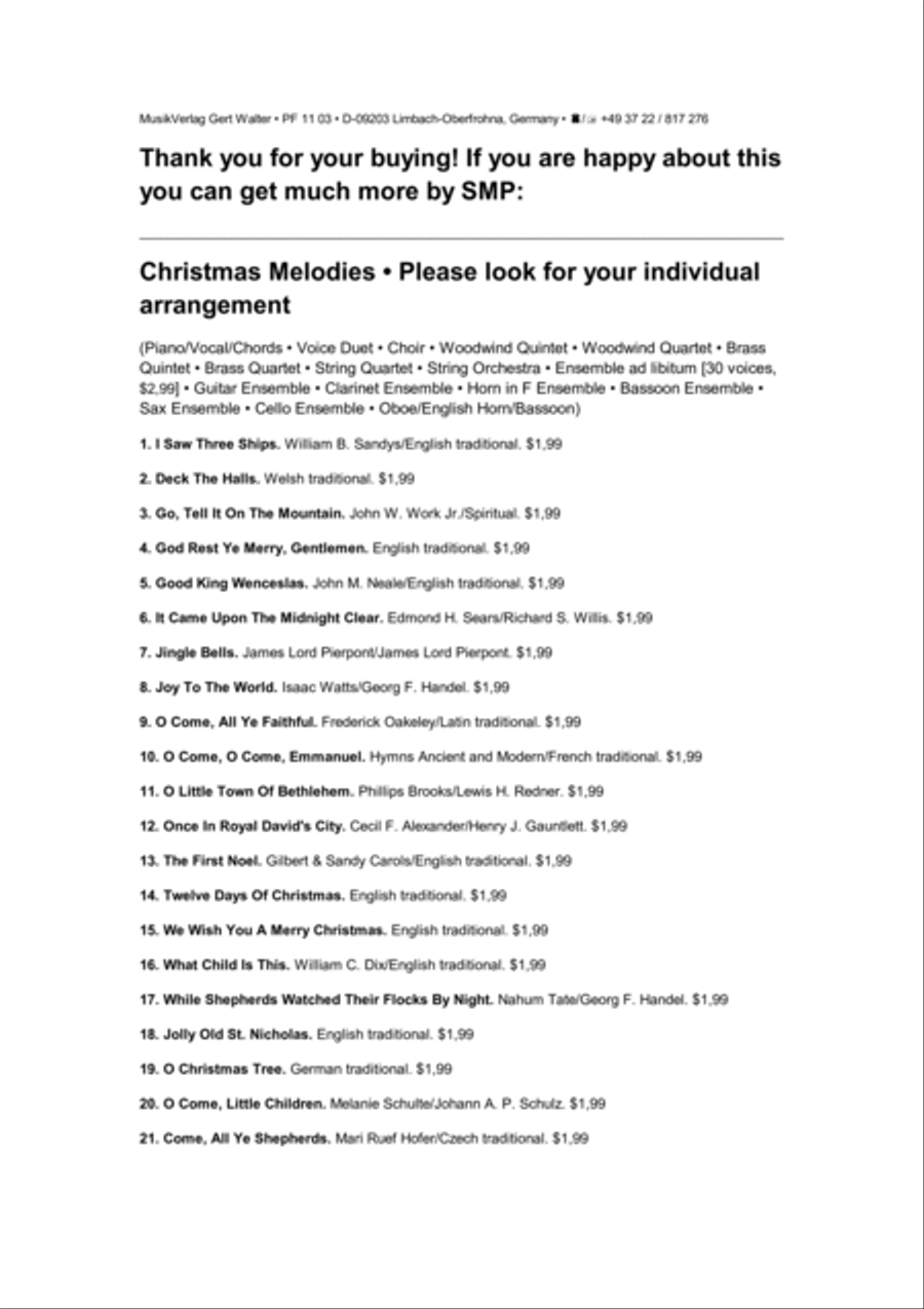 O Come, All Ye Faithful Woodwind Duet scores gallery preview page 2