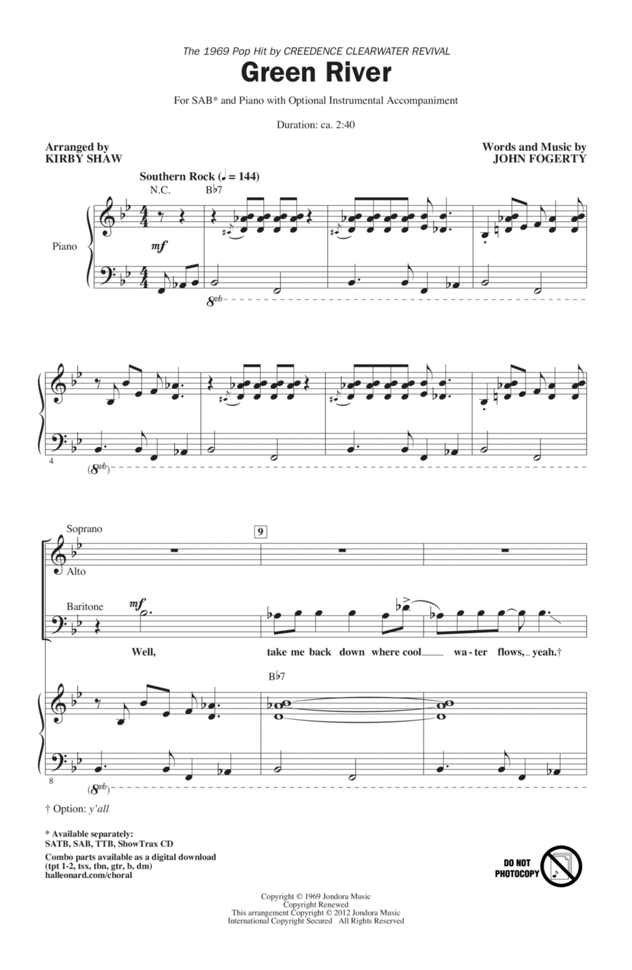 Green River 3-Part scores gallery preview page 1