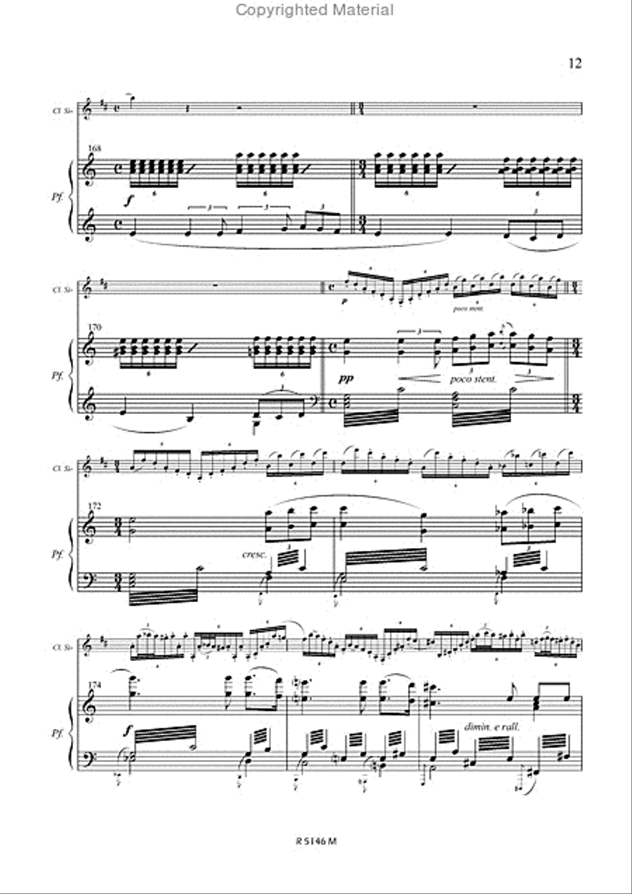 Cavalleria rusticana Cavalleria rusticana Clarinet Solo scores gallery preview page 12