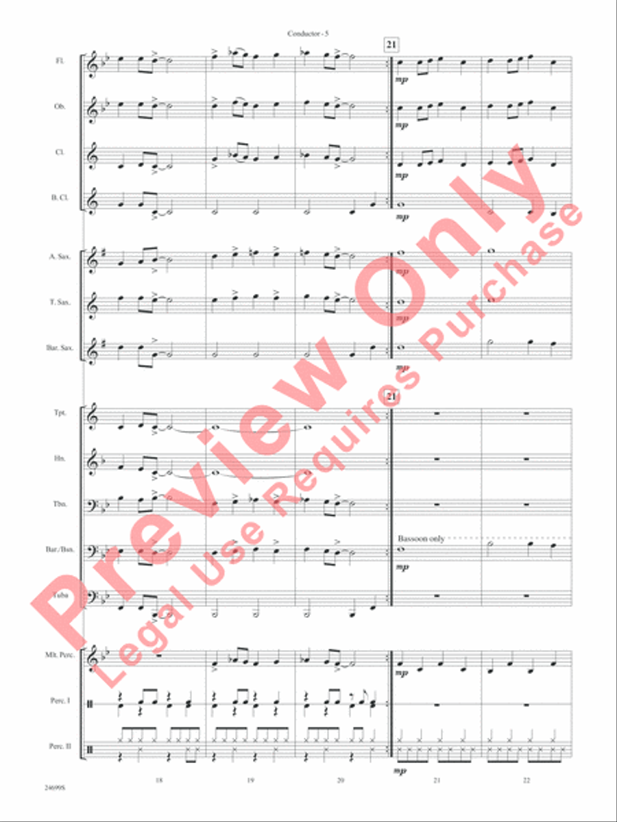Rock the Halls (Based on Deck the Halls) Concert Band scores gallery preview page 8