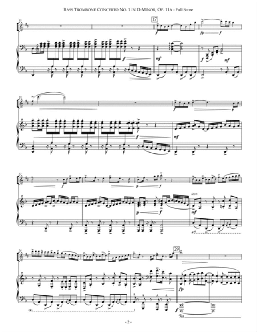 Concerto No. 1 in D-Minor, Op. 11a Baritone Saxophone scores gallery preview page 2