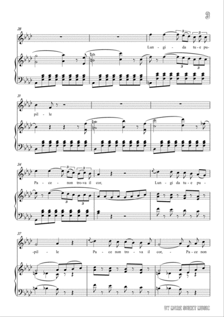 Bellini-Torna,vezzosa fillide in A flat Major,for voice and piano Voice Solo scores gallery preview page 5