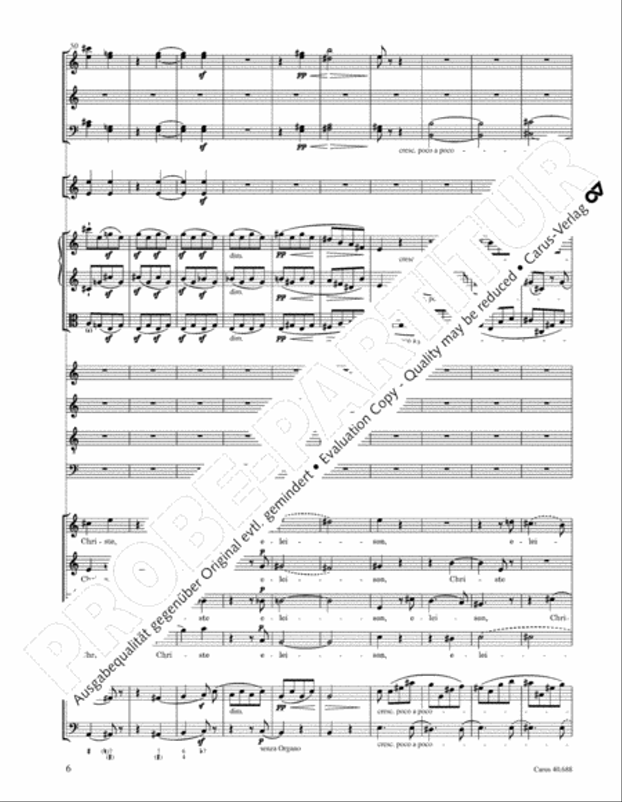 Mass in C Major 4-Part scores gallery preview page 17